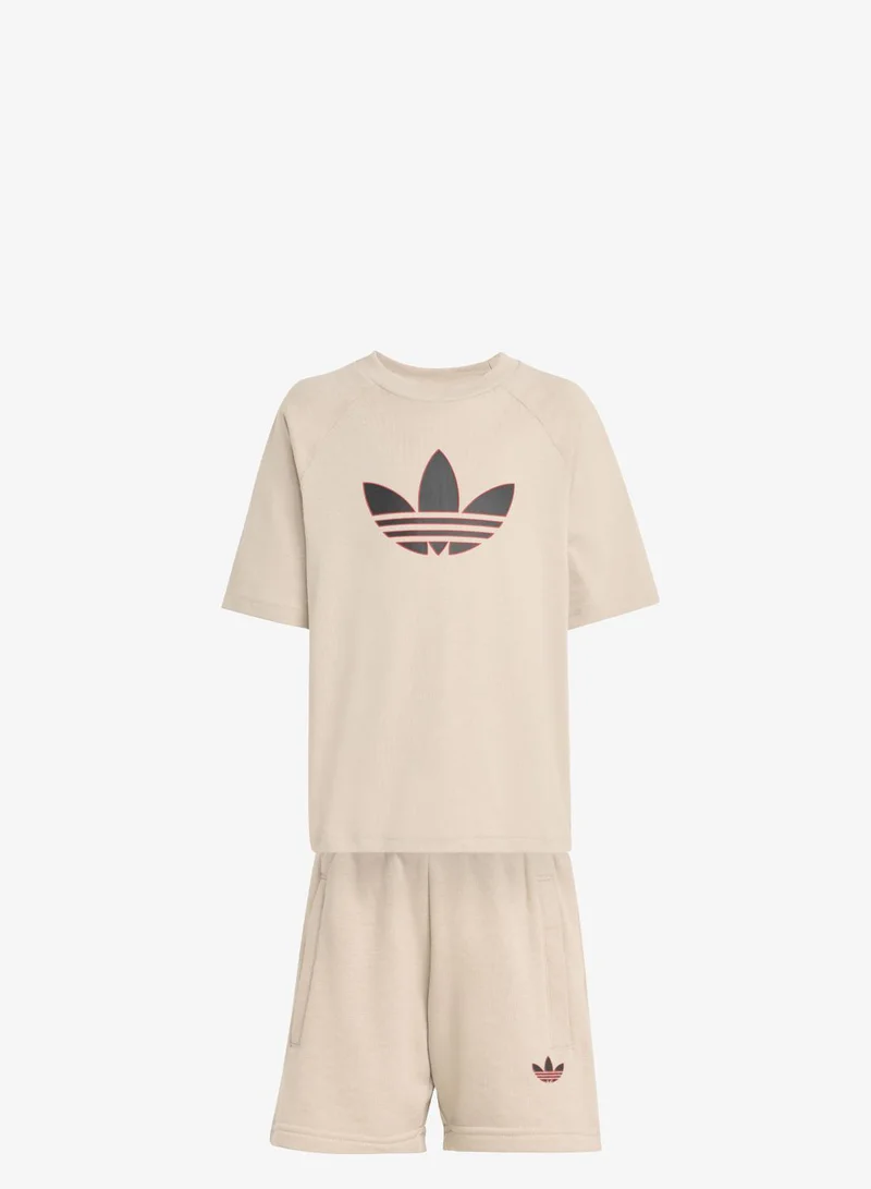 اديداس اوريجينالز طقم TREFOIL LOOSE SHORT TEE